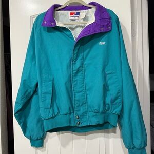 Vintage 90s Swingster Teal & Purple Men’s Colorblock Jacket XL - Made in USA